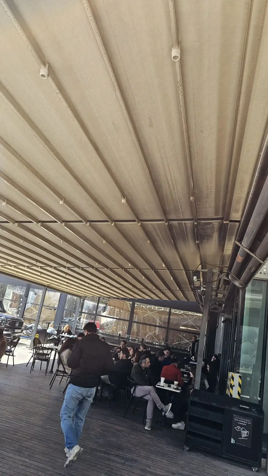 PergoClean Pergola Kumaş Restorasyonu Ankara · Yenimahalle uygulama öncesi